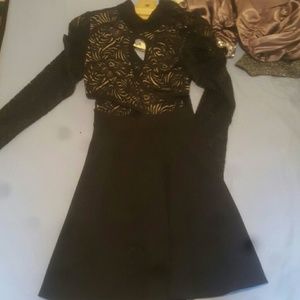 Long sleeve black dress